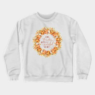 Give Thanks Pumpkin Wreath Crewneck Sweatshirt